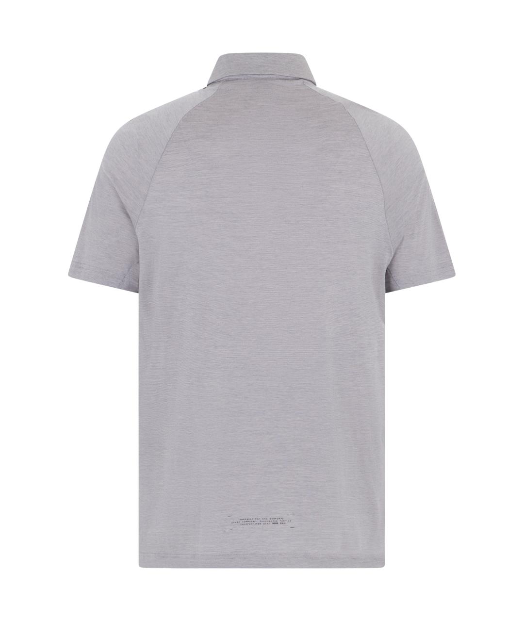 HUGO BOSS Серое хлопковое поло с коротким рукавом, фото 2