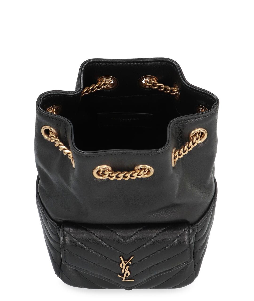 SAINT LAURENT Черная кожаная сумка через плечо, фото 6