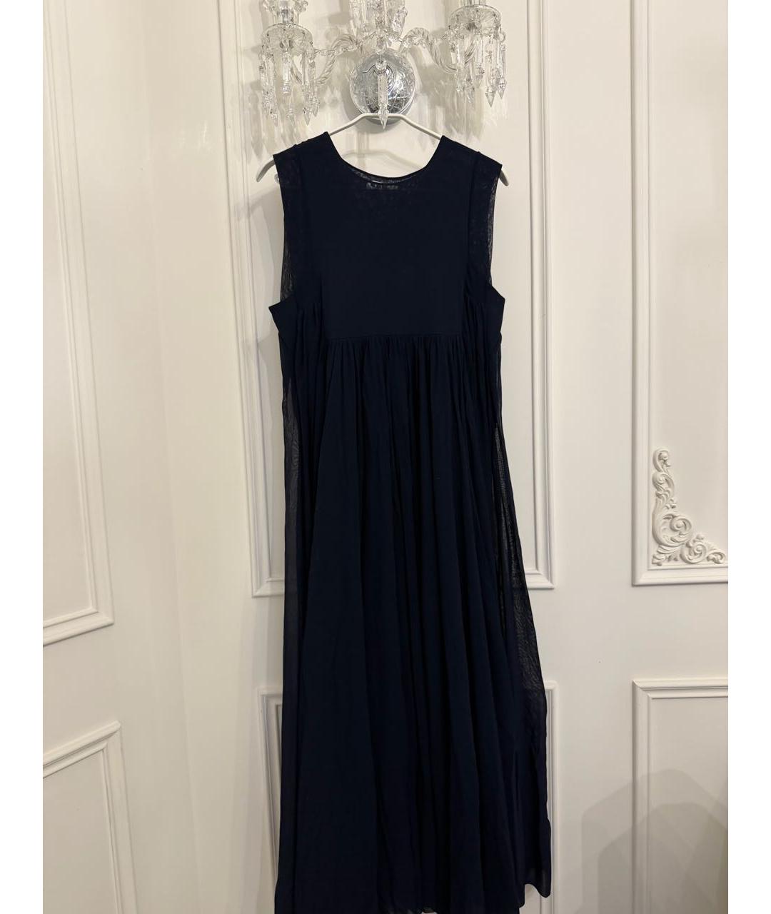 JIL SANDER Темно-синее полиамидовое повседневное платье, фото 4