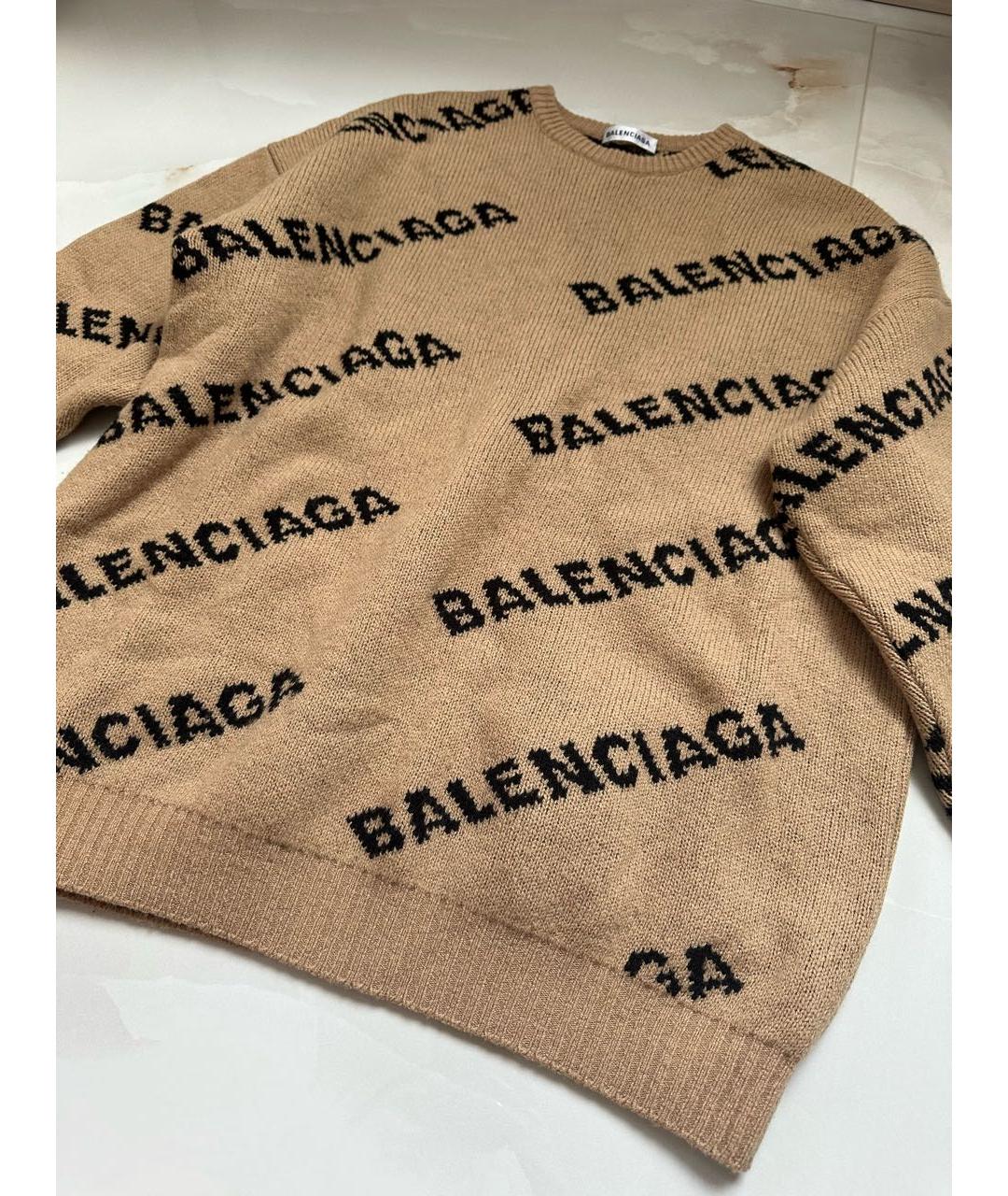 BALENCIAGA Бежевый джемпер / свитер, фото 2