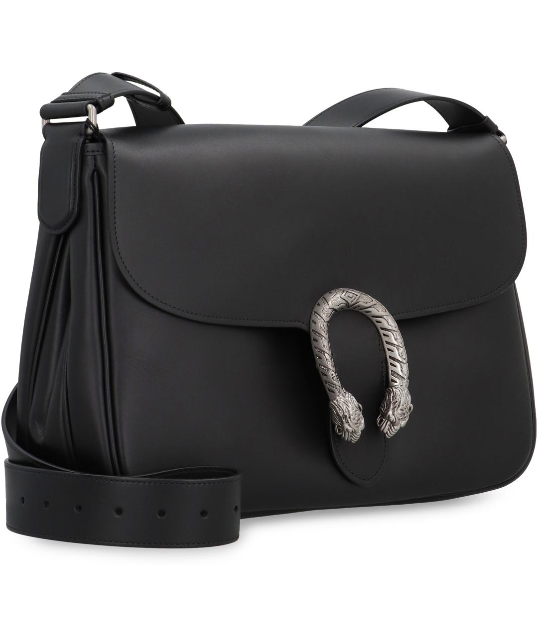 GUCCI Черная кожаная сумка на плечо, фото 3