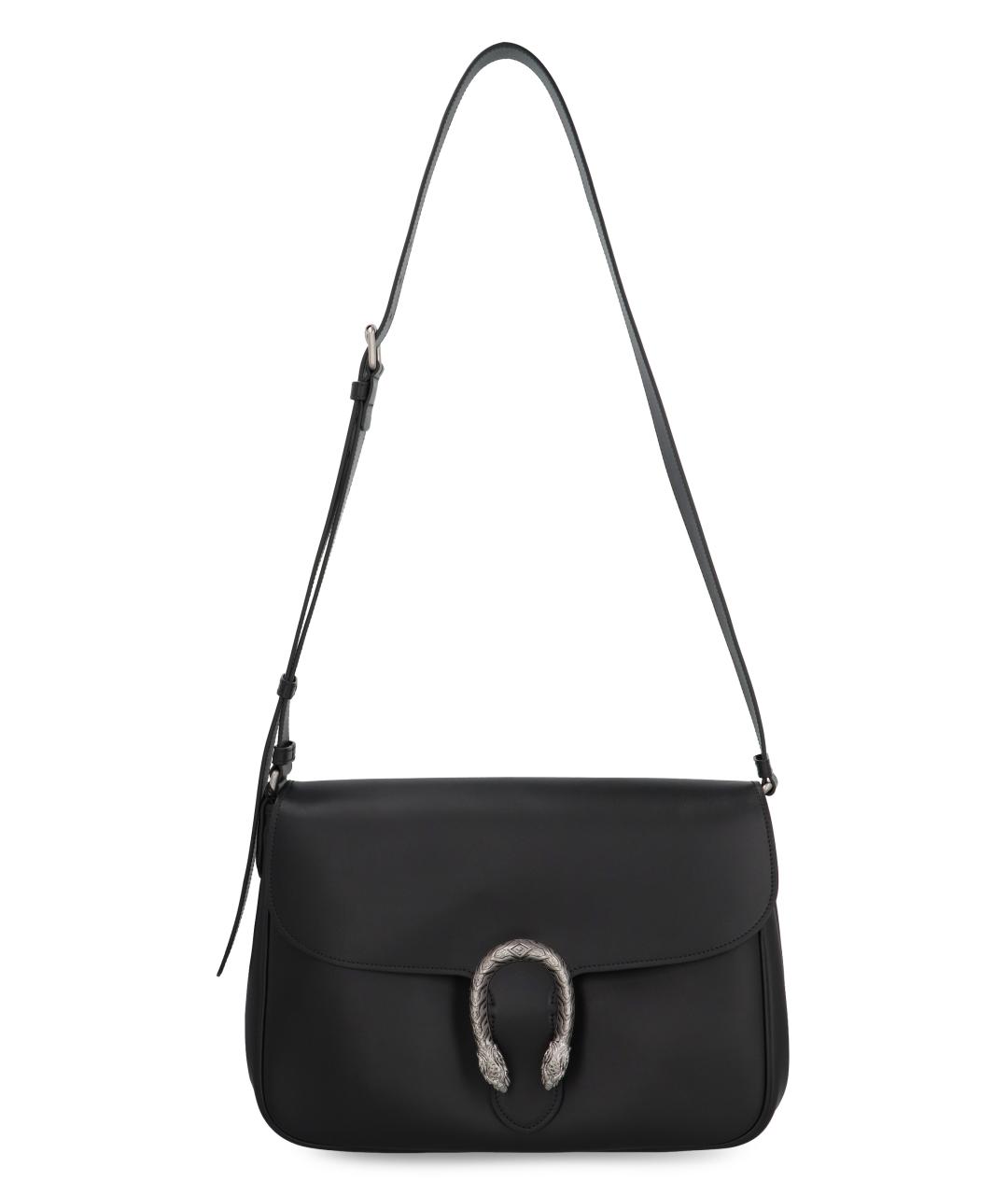 GUCCI Черная кожаная сумка на плечо, фото 5