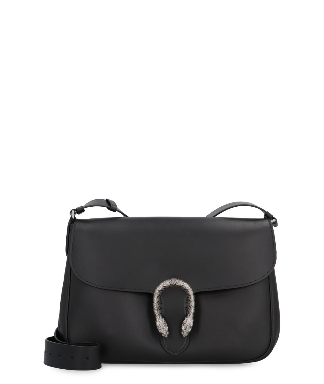 GUCCI Черная кожаная сумка на плечо, фото 1