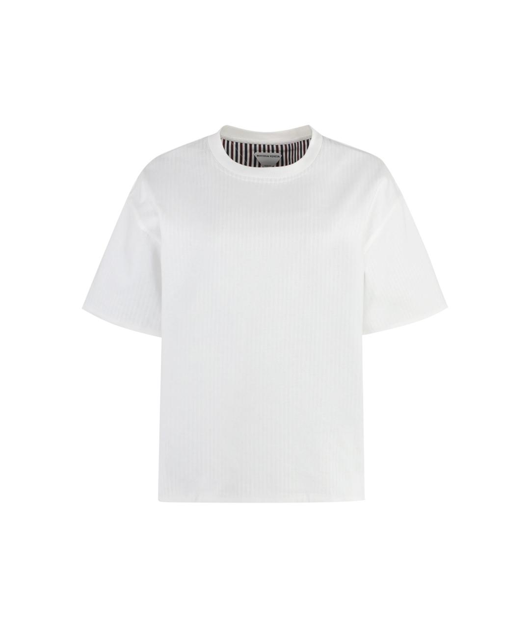 BOTTEGA VENETA Белая хлопковая футболка, фото 1
