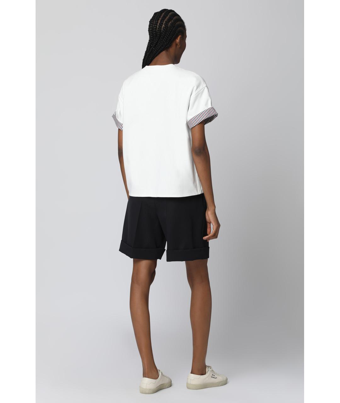 BOTTEGA VENETA Белая хлопковая футболка, фото 4