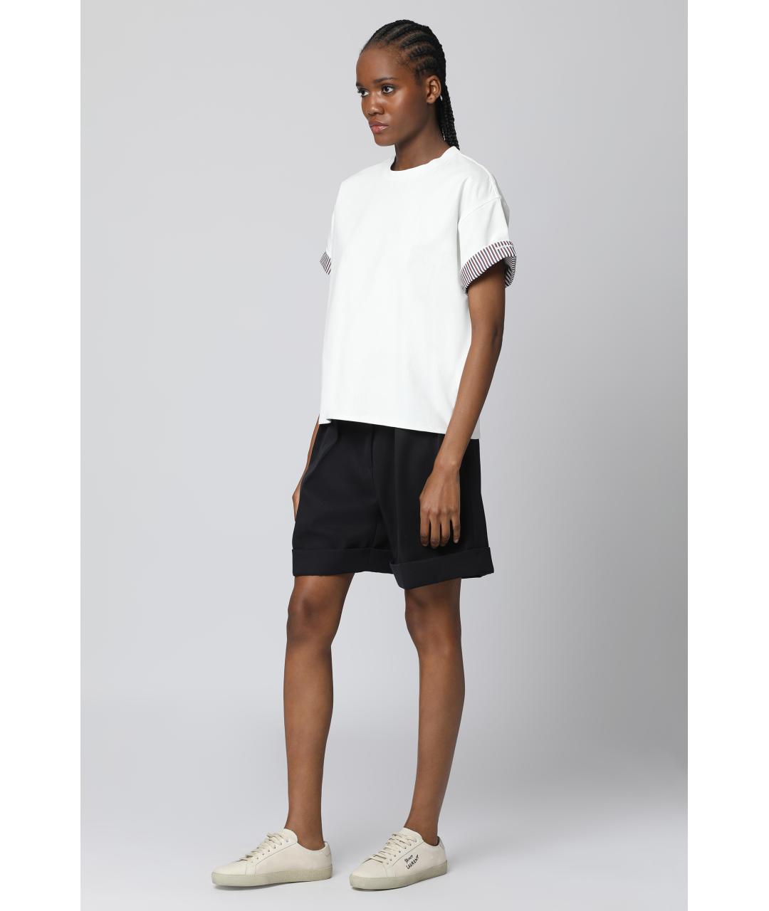 BOTTEGA VENETA Белая хлопковая футболка, фото 3