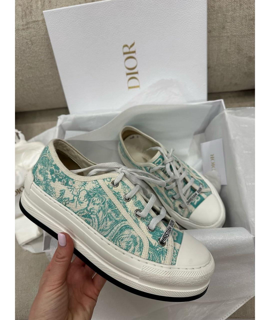 CHRISTIAN DIOR Бирюзовые кеды, фото 9