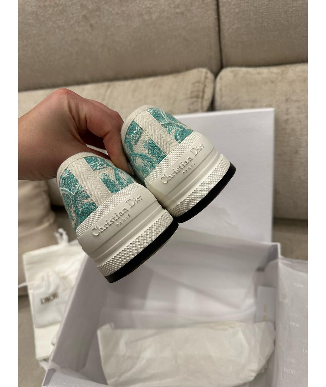 CHRISTIAN DIOR Бирюзовые кеды, фото 5