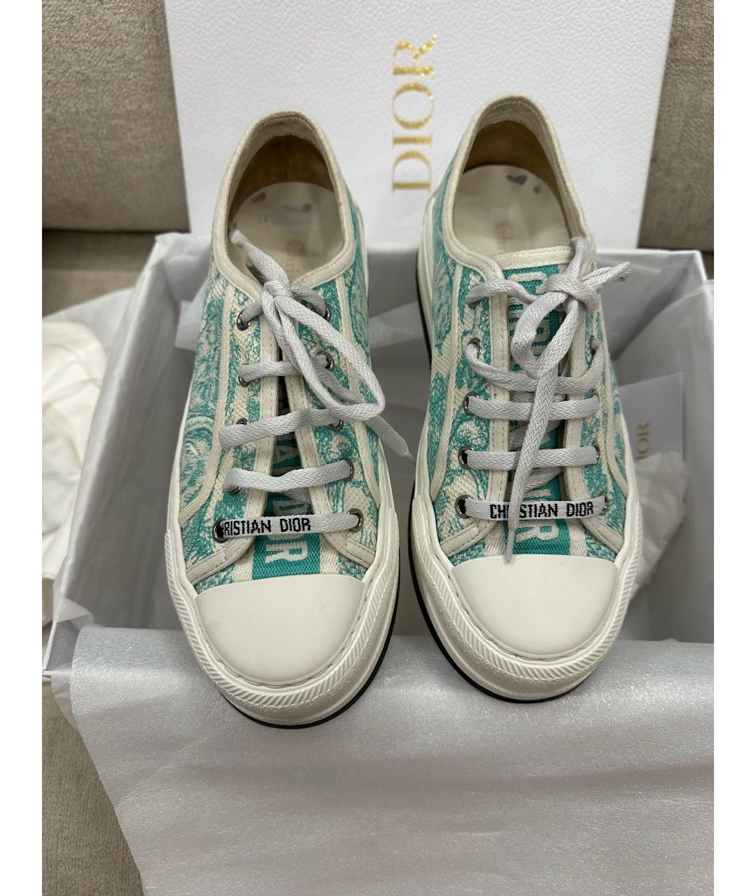 CHRISTIAN DIOR Бирюзовые кеды, фото 3