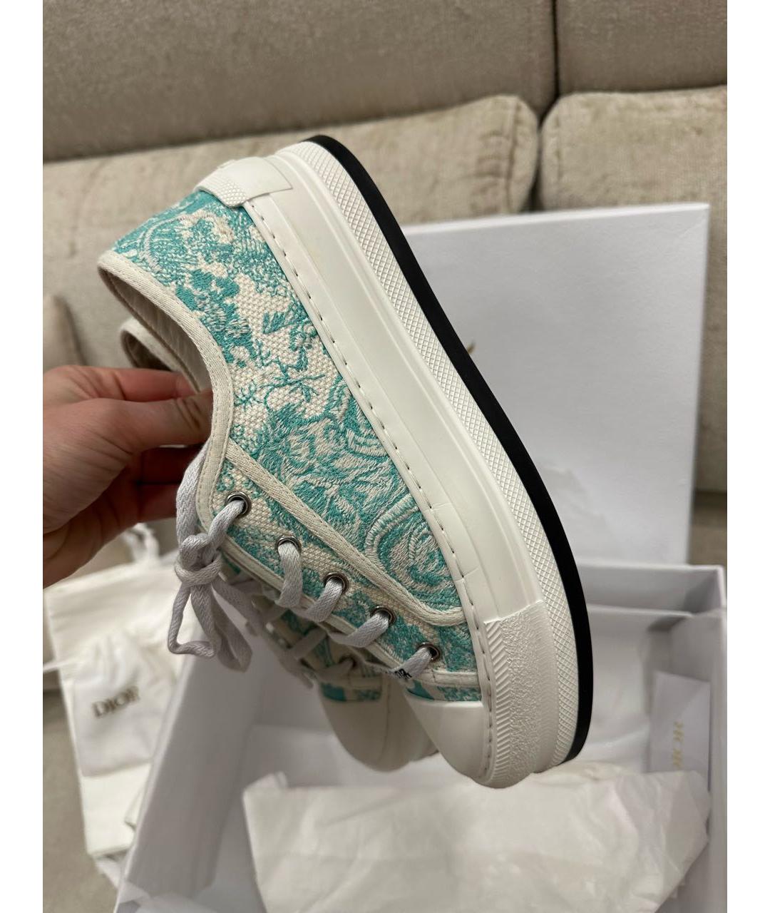 CHRISTIAN DIOR Бирюзовые кеды, фото 4