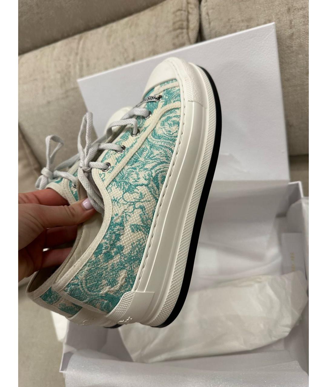 CHRISTIAN DIOR Бирюзовые кеды, фото 6