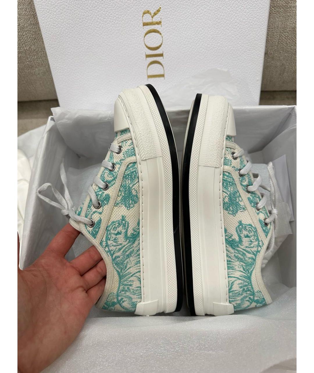 CHRISTIAN DIOR Бирюзовые кеды, фото 8
