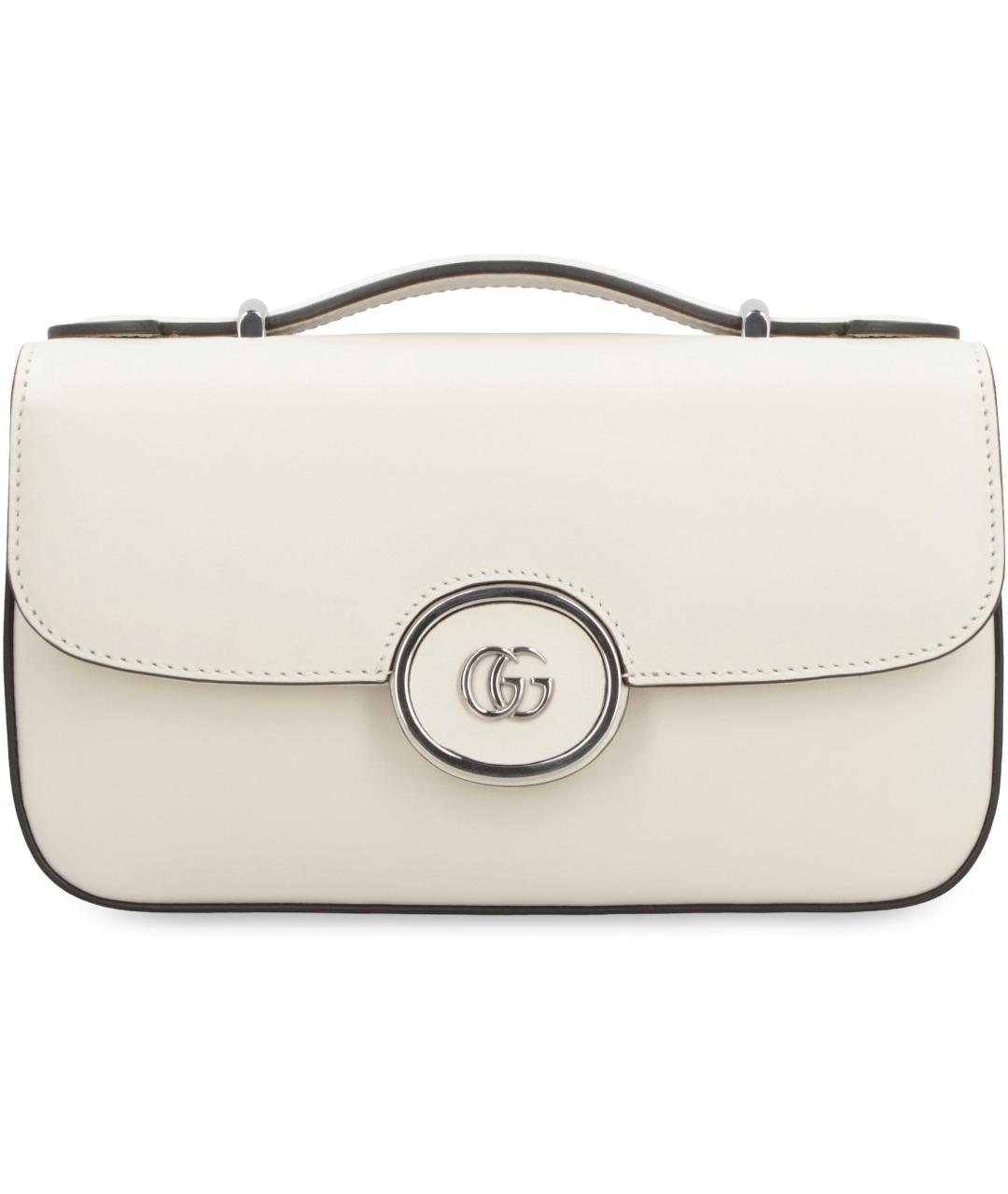 GUCCI Белая кожаная сумка через плечо, фото 2