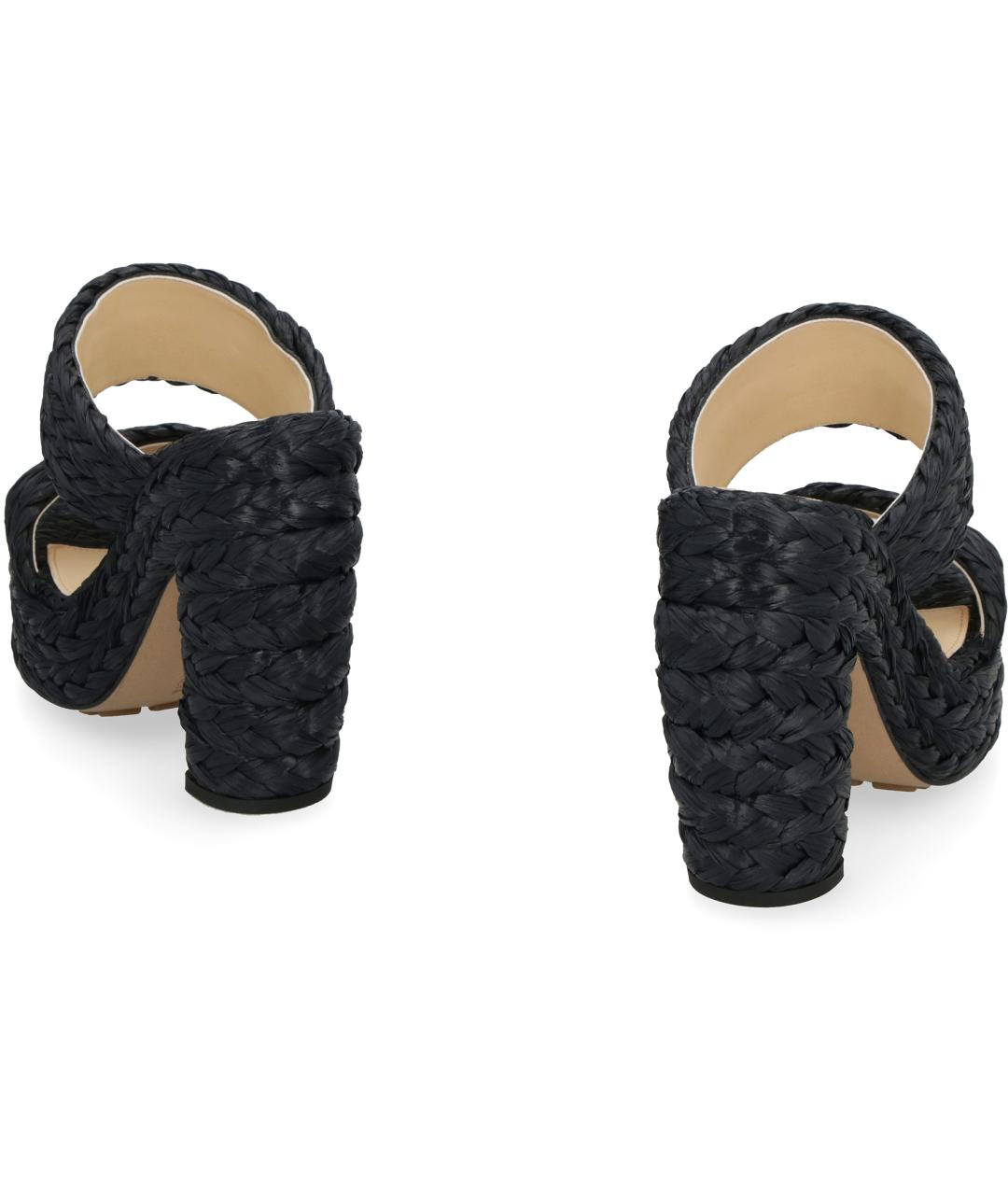BOTTEGA VENETA Черные текстильные мюли, фото 3