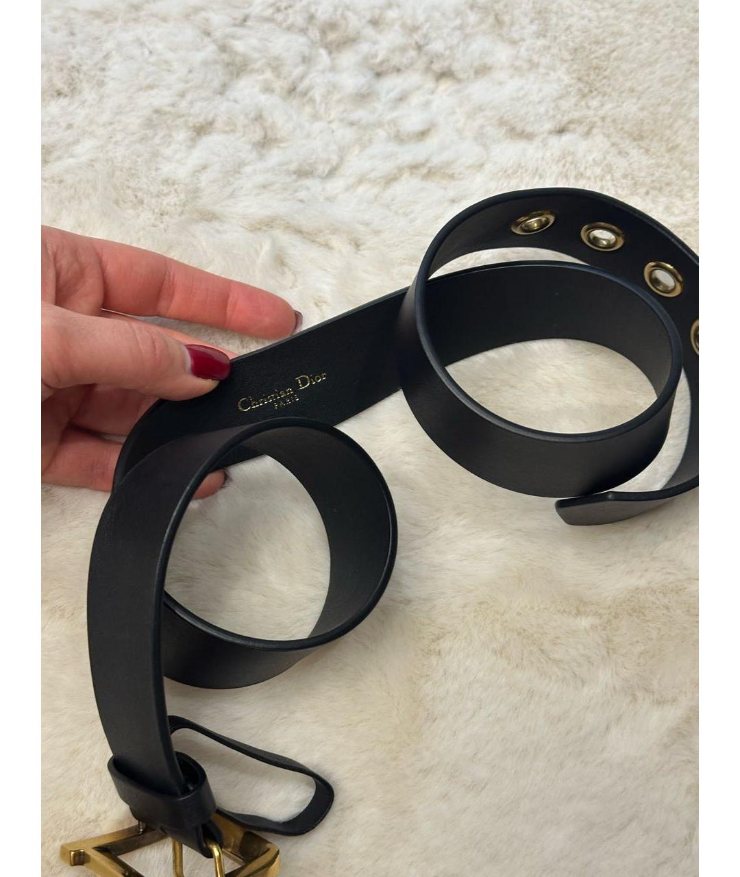 CHRISTIAN DIOR Черный ремень, фото 7