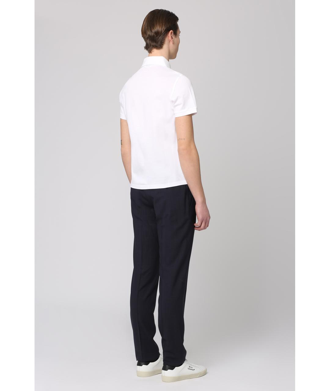 SAINT LAURENT Белое хлопковое поло с коротким рукавом, фото 4