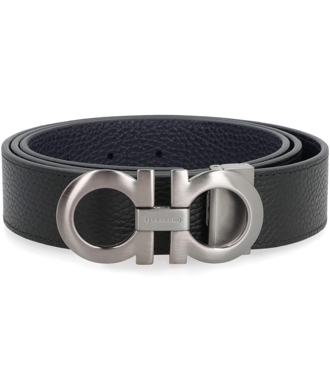 FERRAGAMO Черный кожаный ремень, фото 3