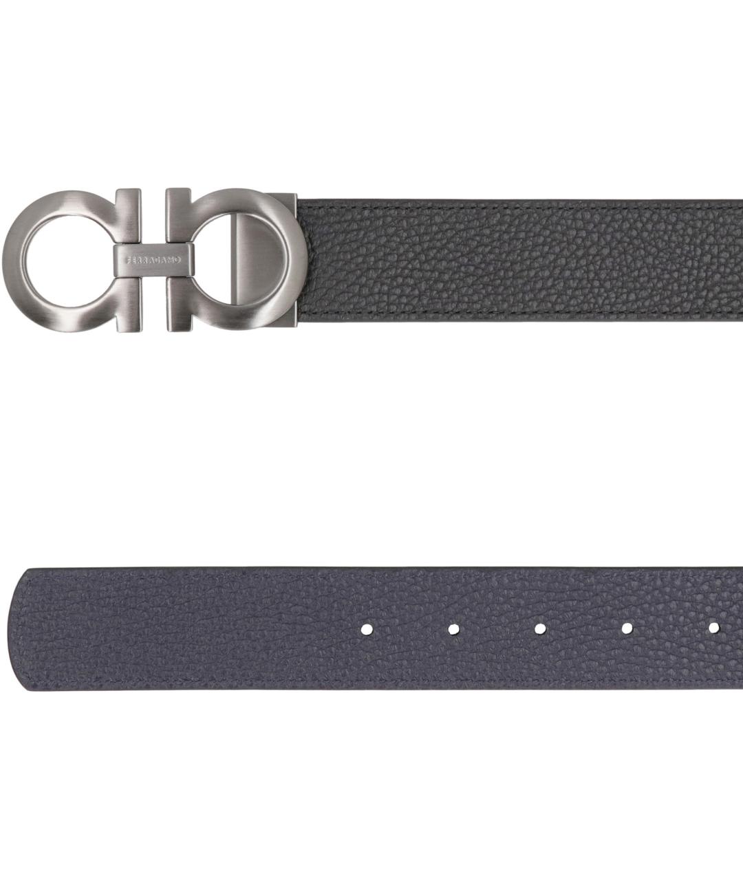 FERRAGAMO Черный кожаный ремень, фото 4