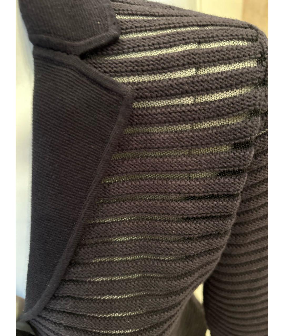 ARMANI JEANS Темно-синий хлопко-эластановый жакет/пиджак, фото 8