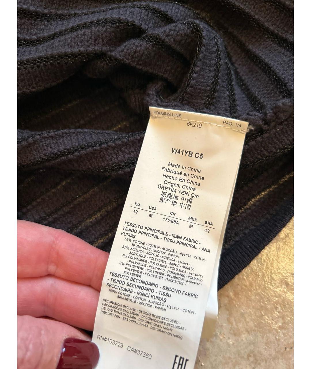 ARMANI JEANS Темно-синий хлопко-эластановый жакет/пиджак, фото 5