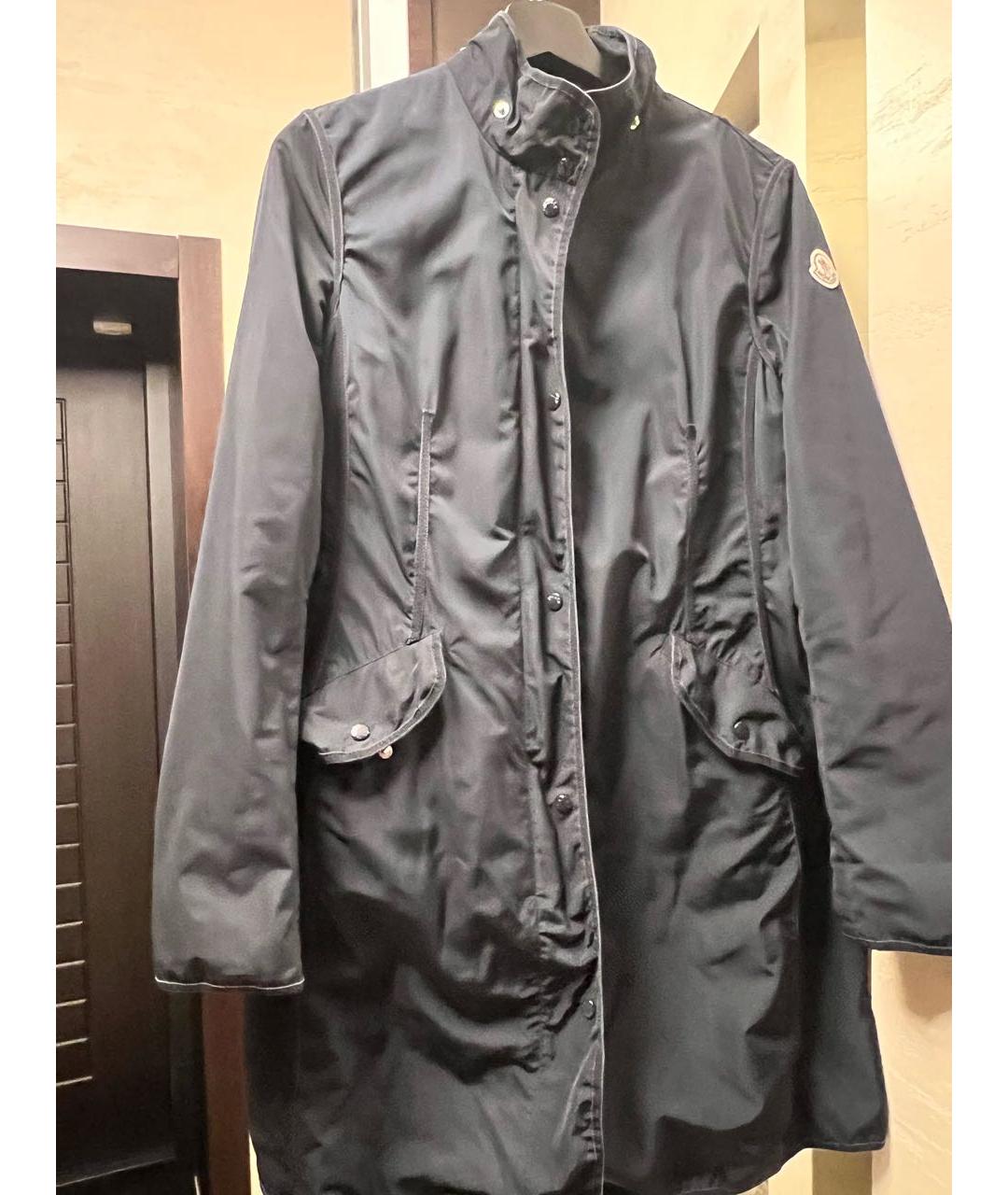 MONCLER Темно-синий тренч/плащ, фото 4