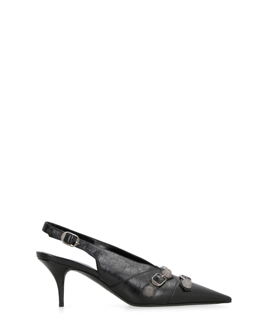 BALENCIAGA Черные кожаные туфли, фото 1