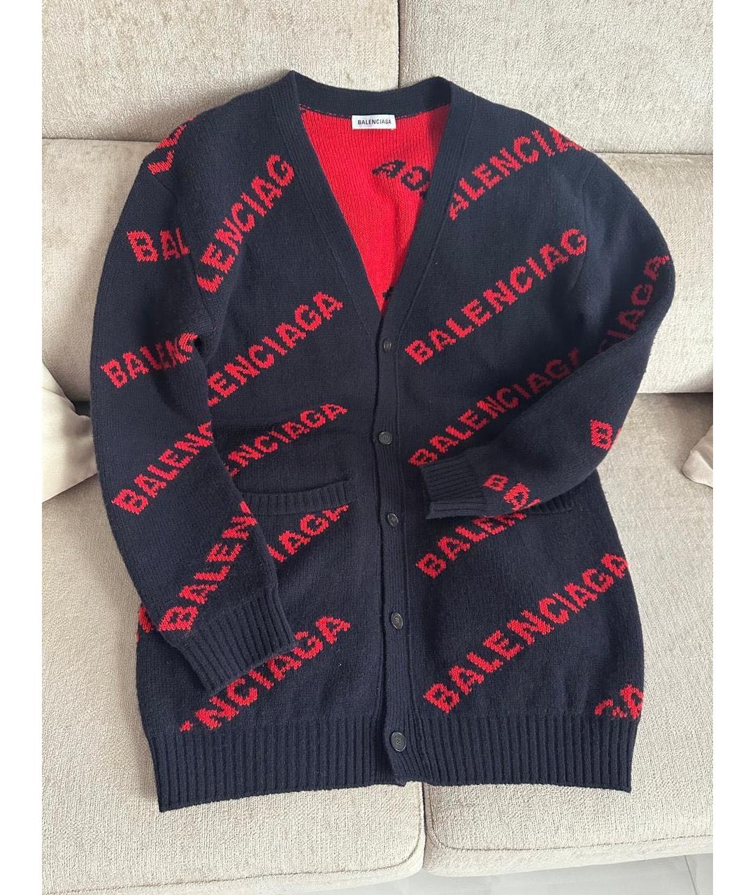 BALENCIAGA Мульти шерстяной кардиган, фото 8