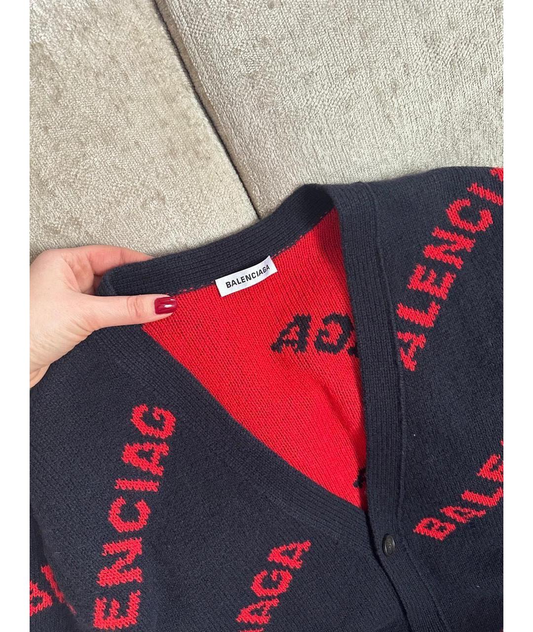 BALENCIAGA Мульти шерстяной кардиган, фото 4