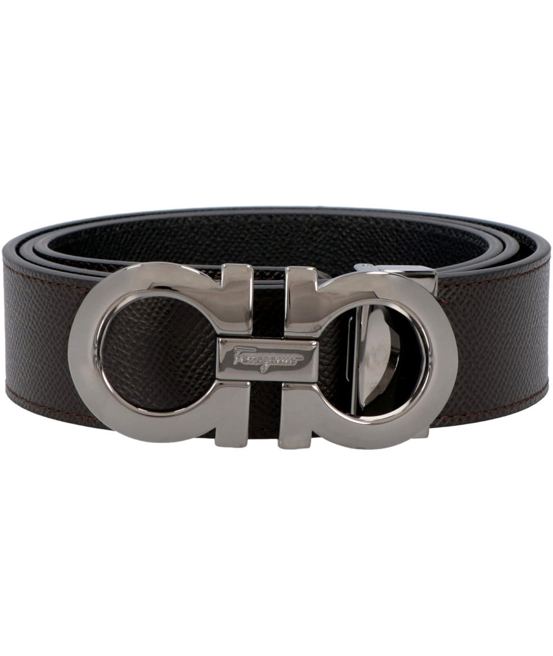 FERRAGAMO Коричневый кожаный ремень, фото 3