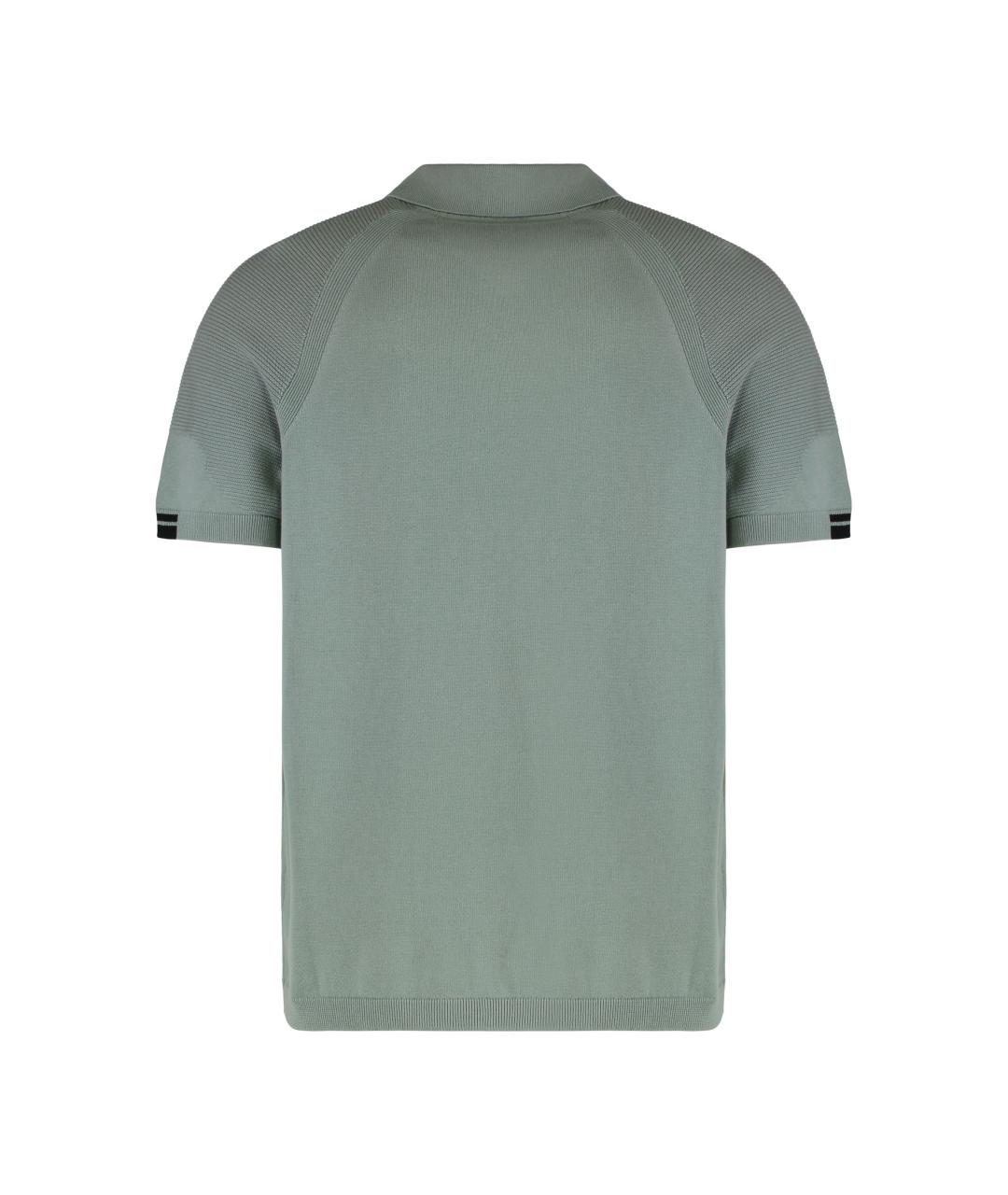 HUGO BOSS Зеленые хлопковое поло с коротким рукавом, фото 2