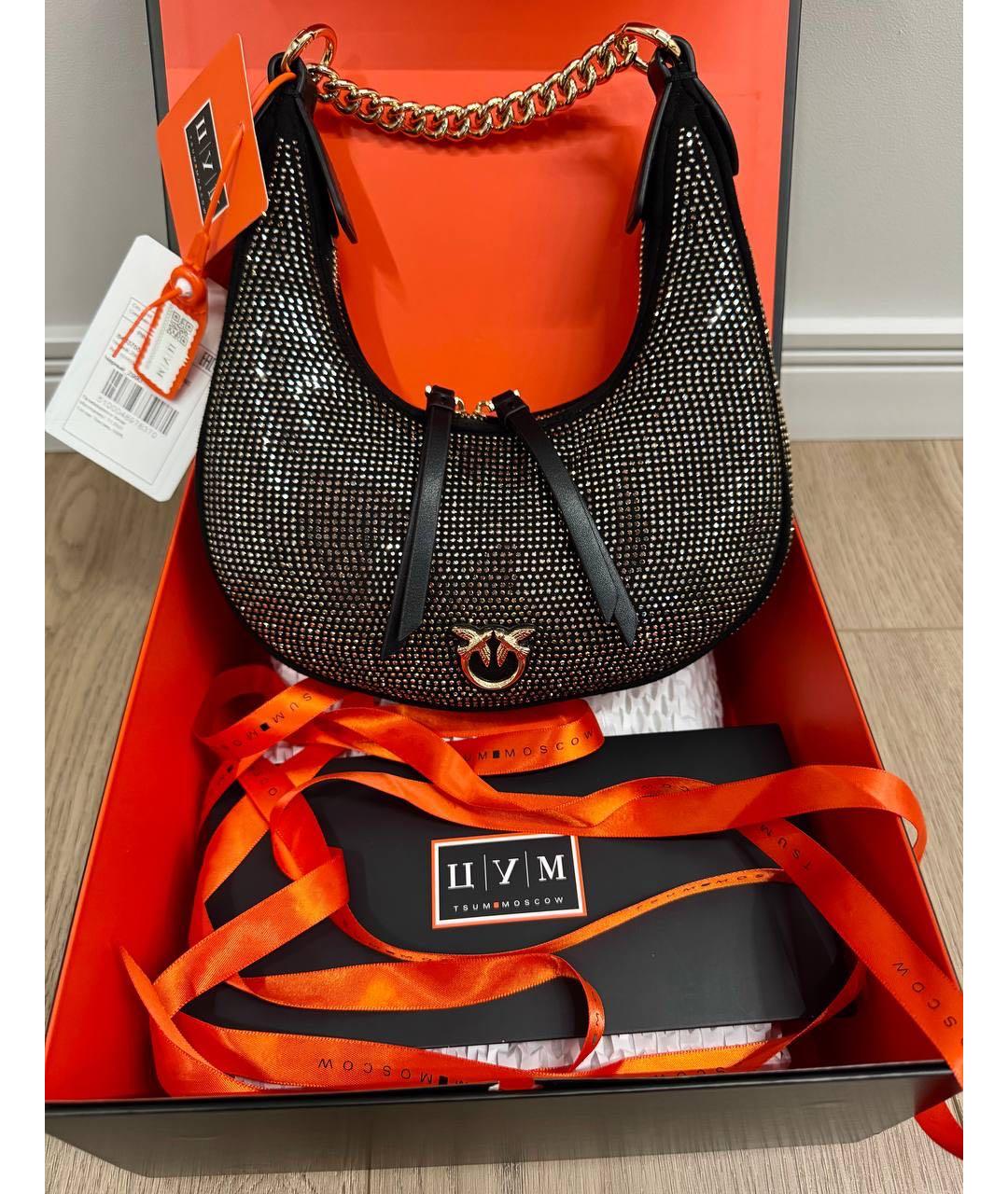 PINKO Черная сумка через плечо, фото 4