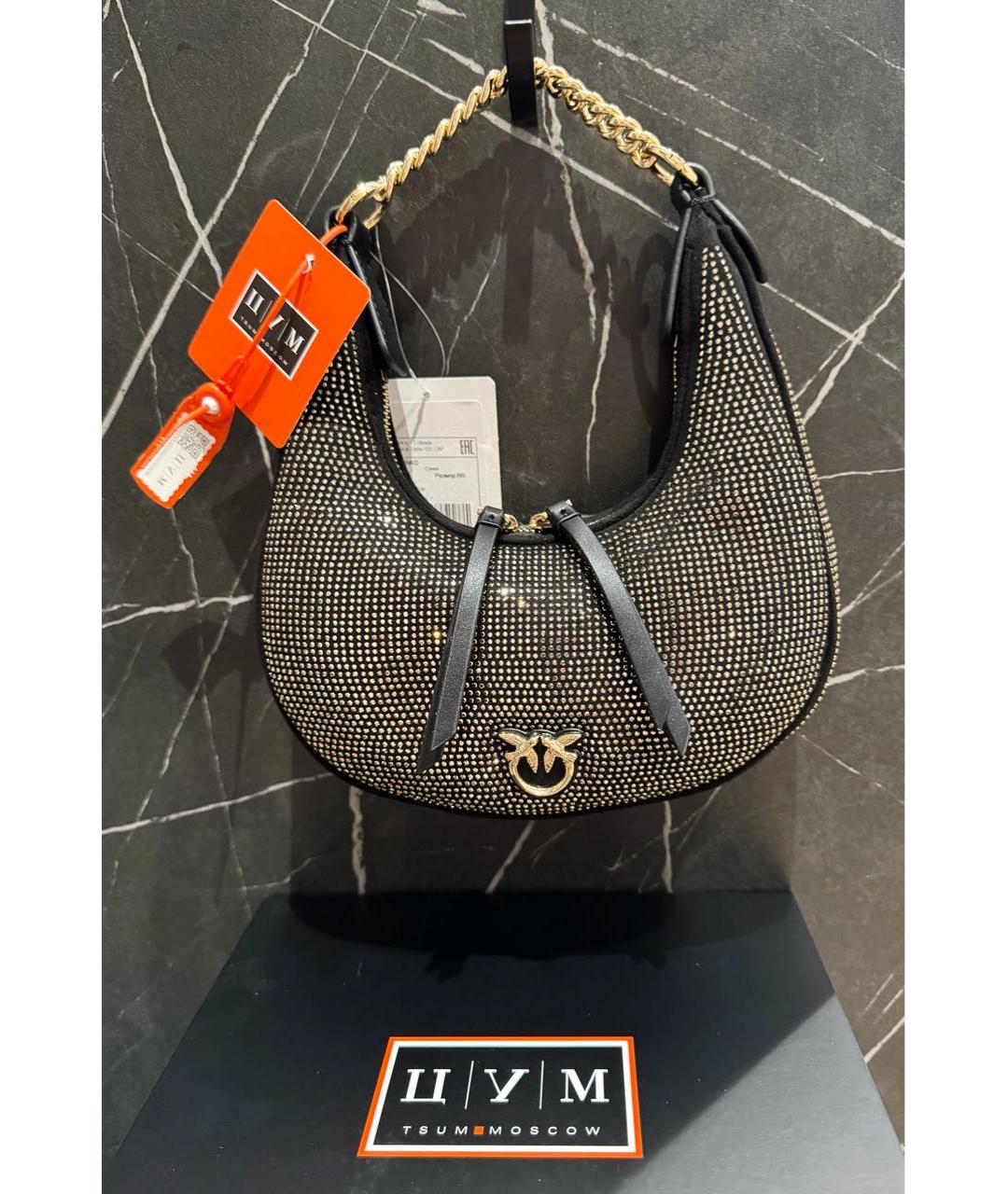 PINKO Черная сумка через плечо, фото 5