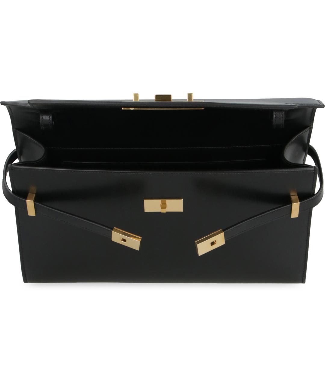 SAINT LAURENT Черная кожаная сумка через плечо, фото 5