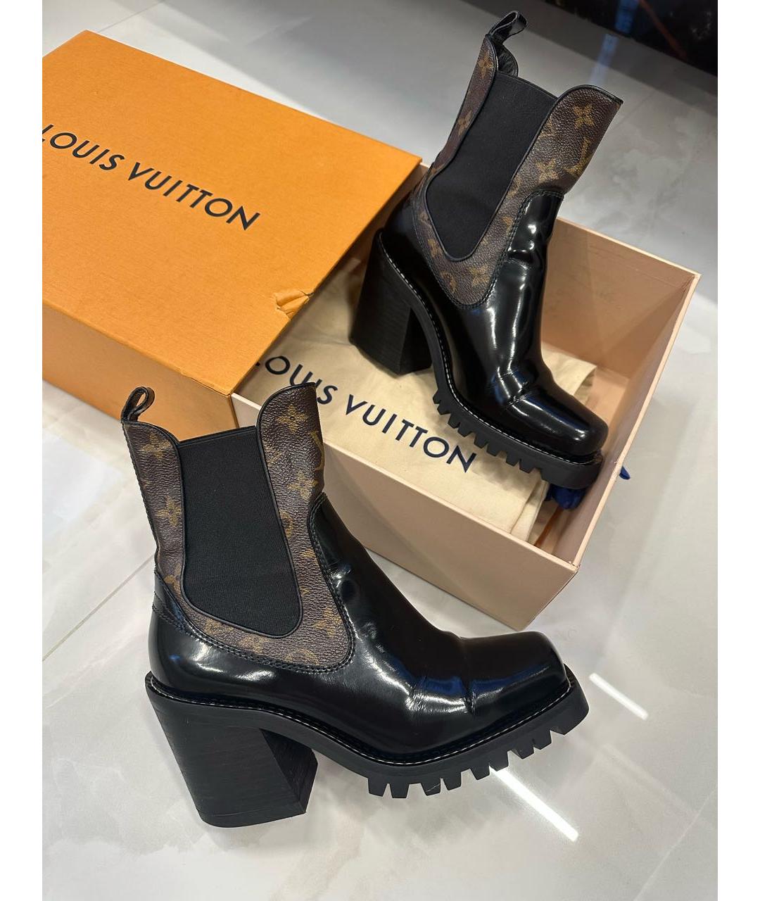 LOUIS VUITTON Коричневые ботильоны, фото 8