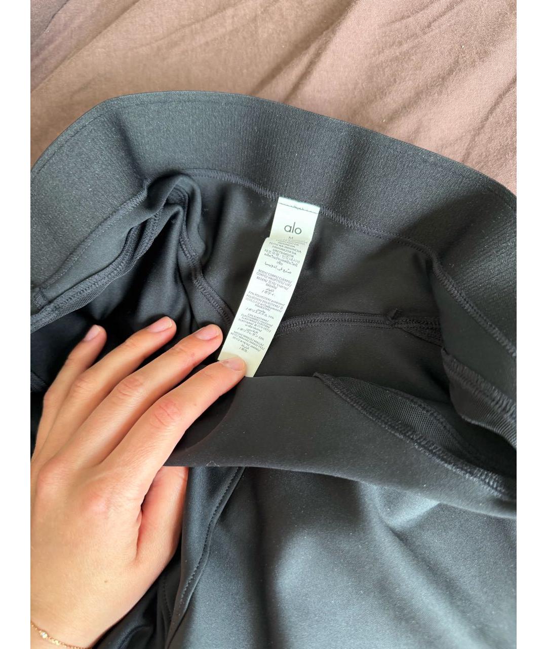 ALO YOGA Черный хлопко-эластановый спортивные костюмы, фото 4