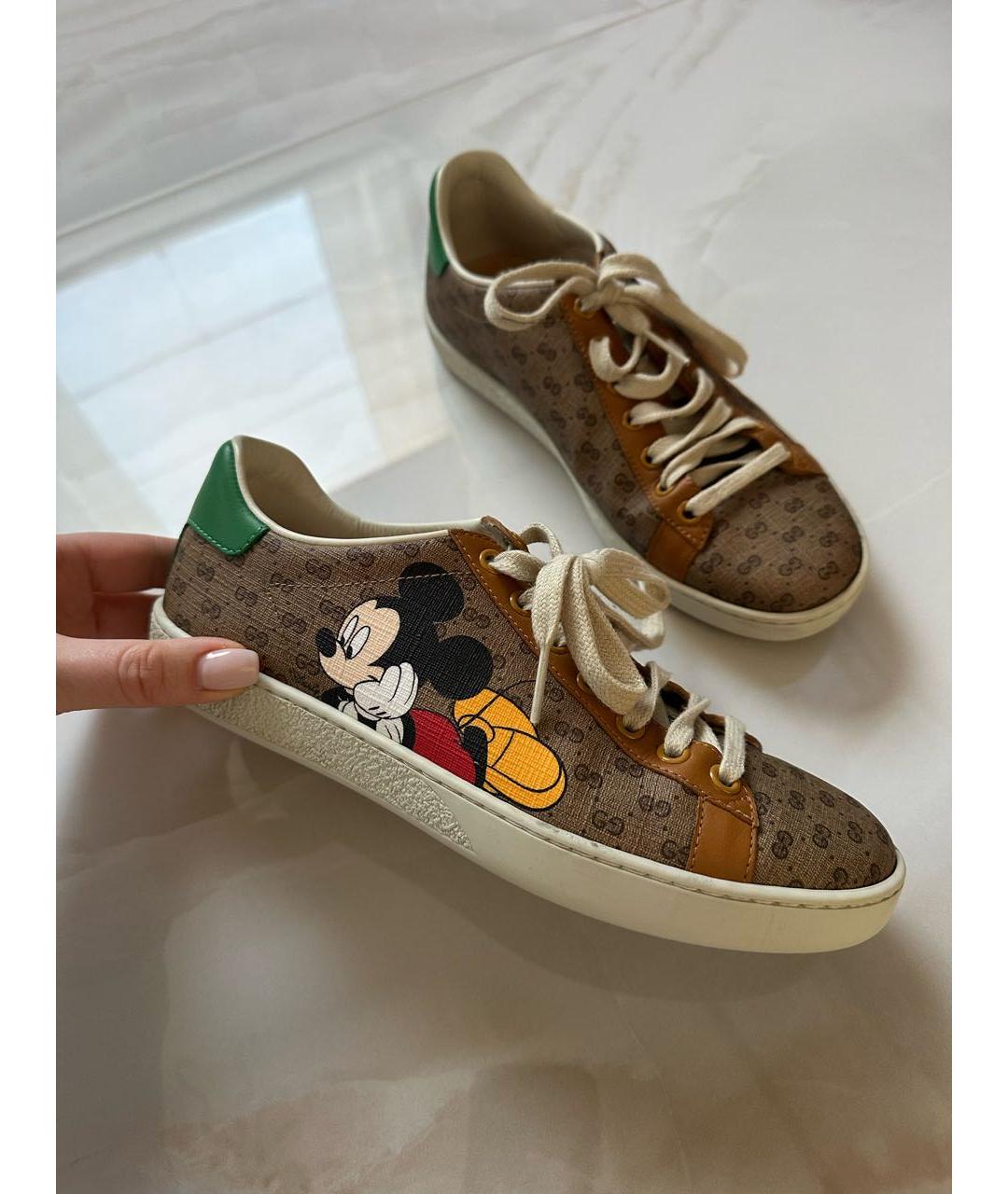 GUCCI Коричневые кеды, фото 9