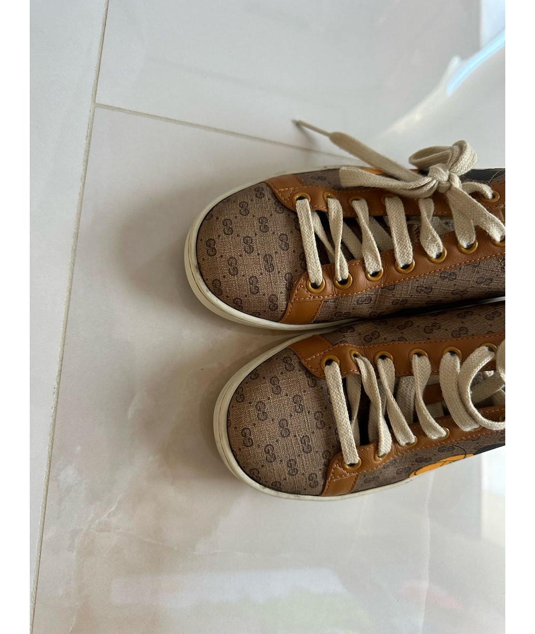 GUCCI Коричневые кеды, фото 8