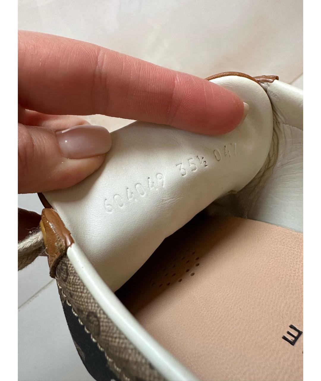 GUCCI Коричневые кеды, фото 7