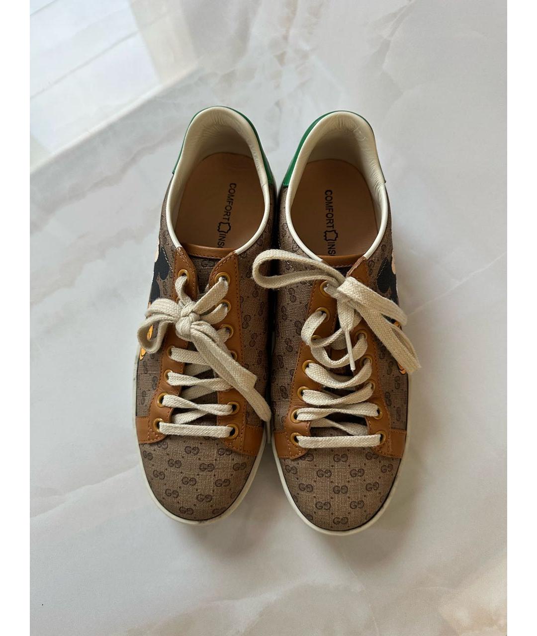 GUCCI Коричневые кеды, фото 2