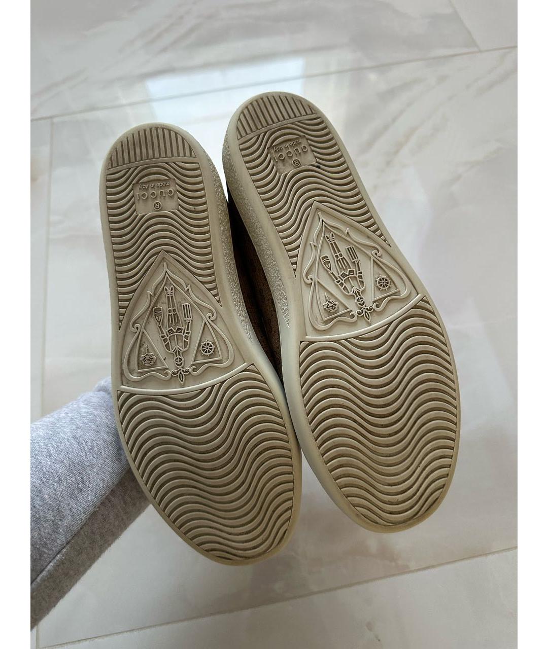 GUCCI Коричневые кеды, фото 4