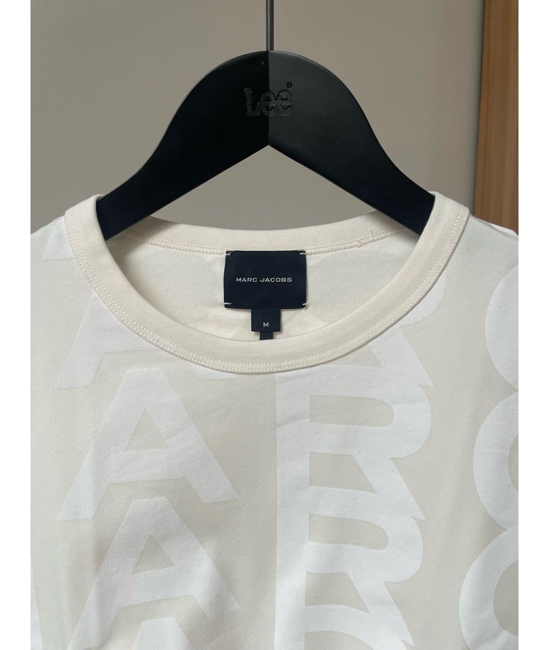 MARC JACOBS Бежевая хлопковая футболка, фото 3
