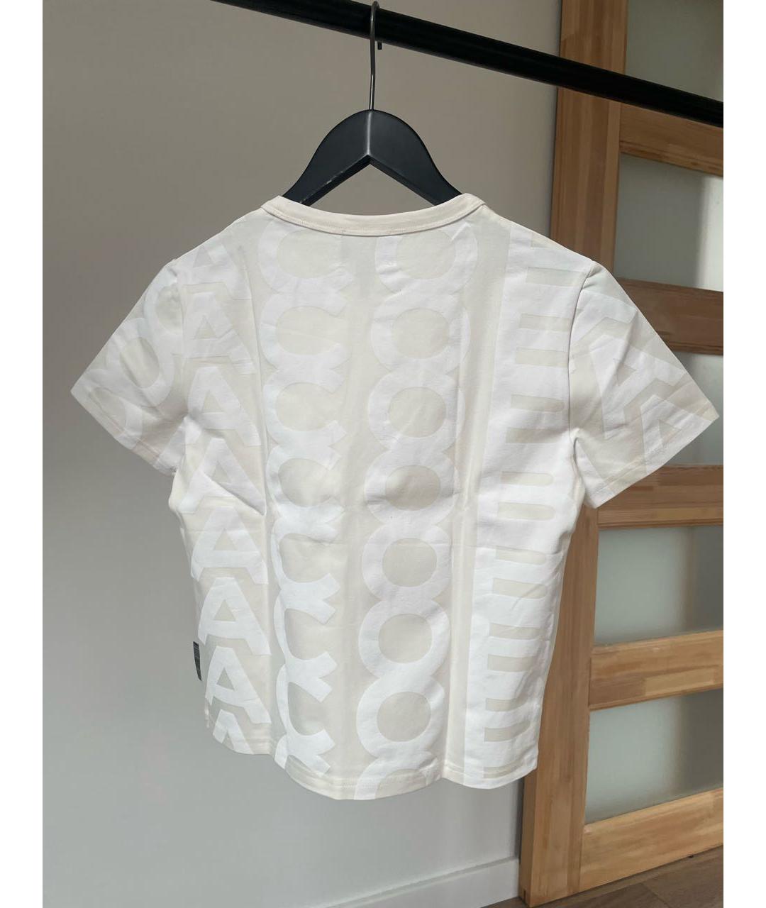 MARC JACOBS Бежевая хлопковая футболка, фото 2