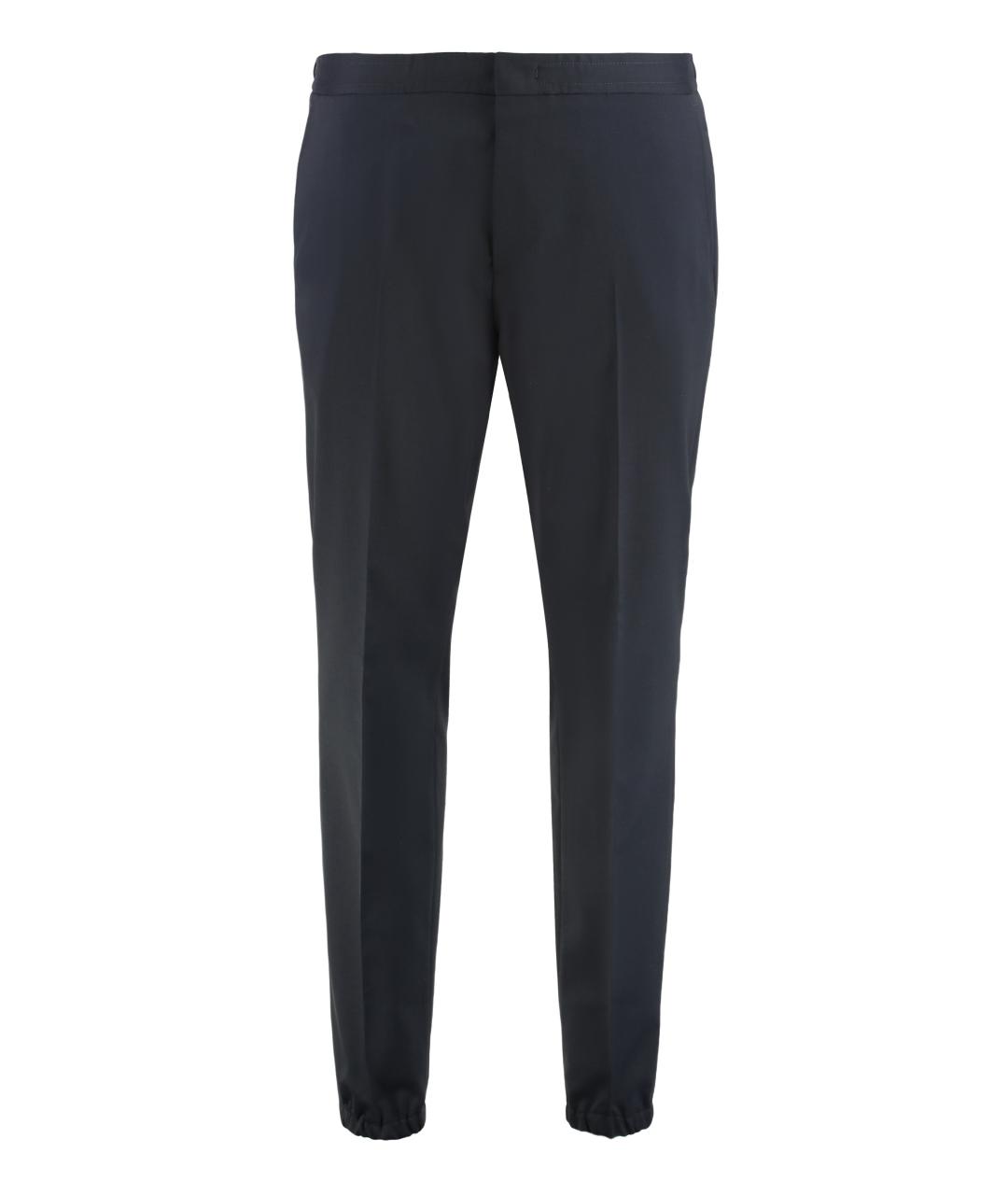 ZEGNA Синие шерстяные повседневные брюки, фото 1