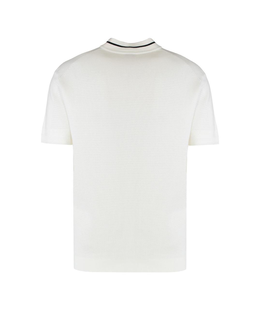 HUGO BOSS Белое хлопковое поло с коротким рукавом, фото 2