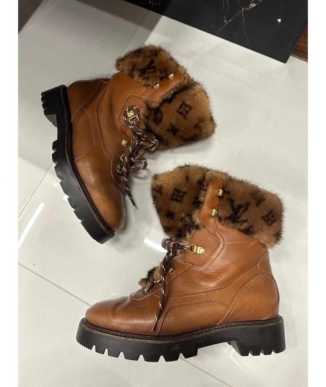 LOUIS VUITTON Коричневые ботинки, фото 4