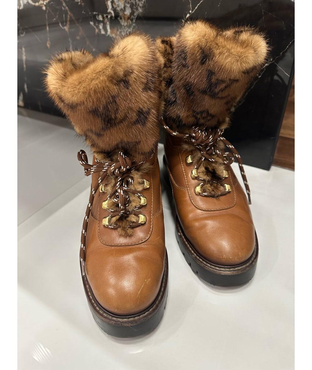 LOUIS VUITTON Коричневые ботинки, фото 2