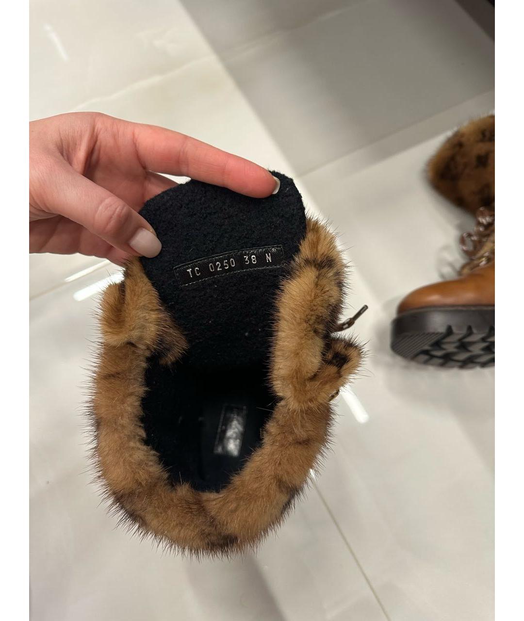 LOUIS VUITTON Коричневые ботинки, фото 6