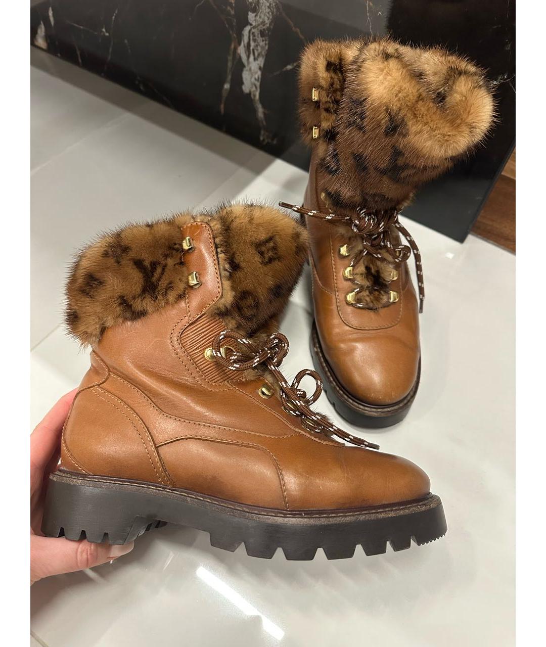 LOUIS VUITTON Коричневые ботинки, фото 9