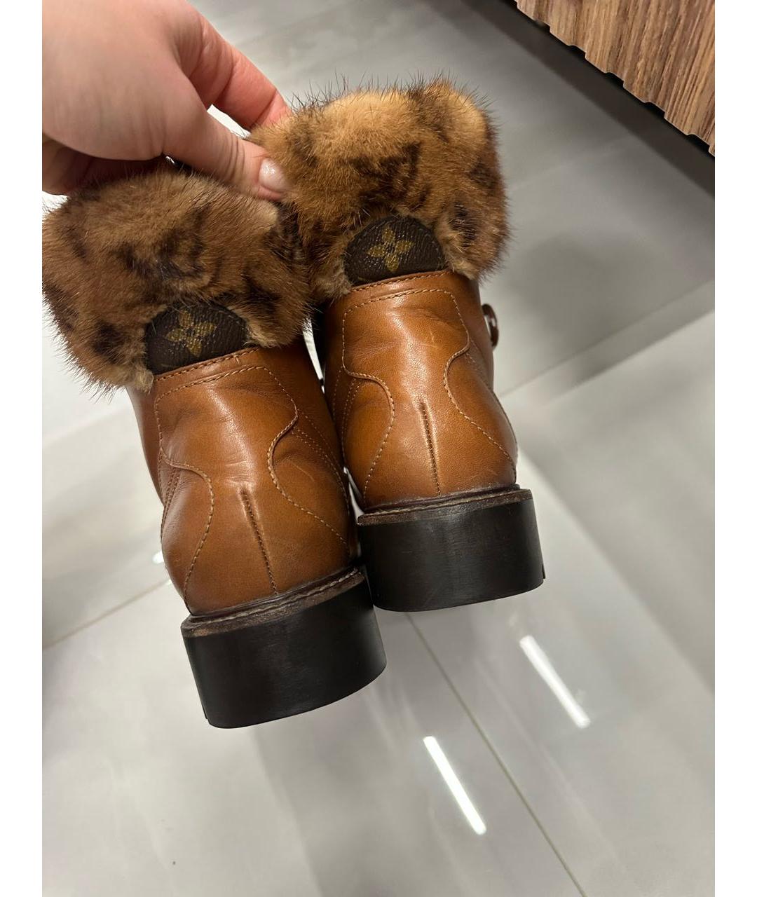 LOUIS VUITTON Коричневые ботинки, фото 5