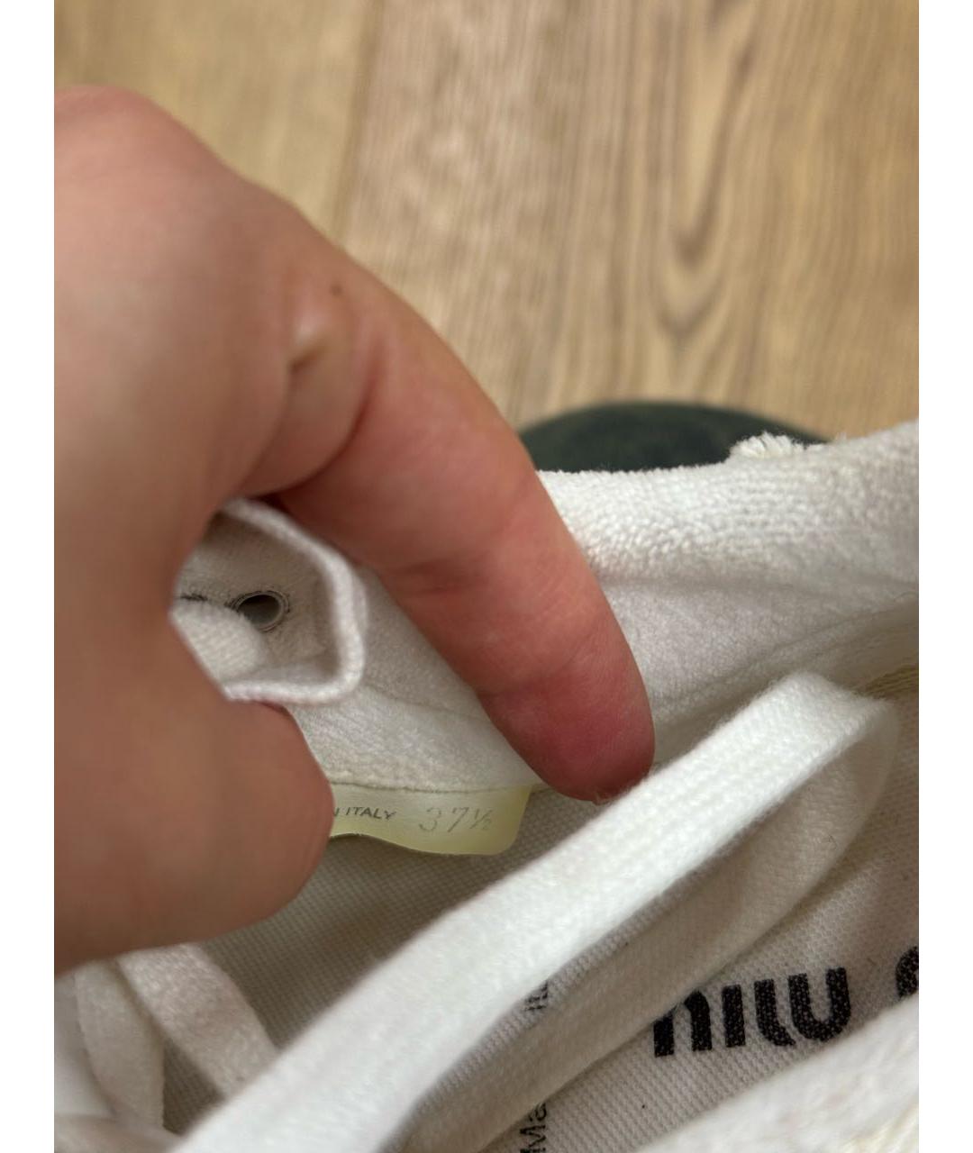 MIU MIU Бежевые кеды, фото 4